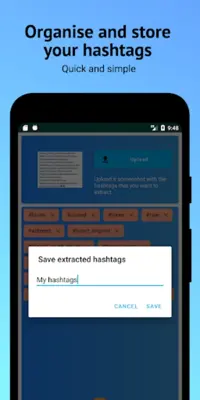 Hashtags Extractor android App screenshot 0