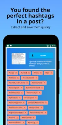 Hashtags Extractor android App screenshot 2